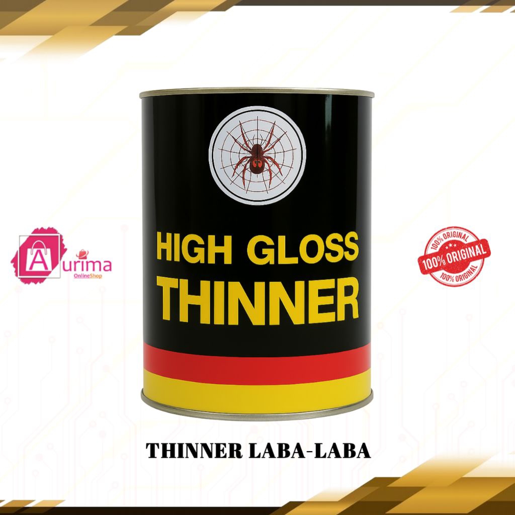 THINNER LABA LABA HITAM  HIGH GLOSS 1LITER - THINNER PENGENCER CAT PU CAT DUCO SERBAGUNA BERKUALITAS