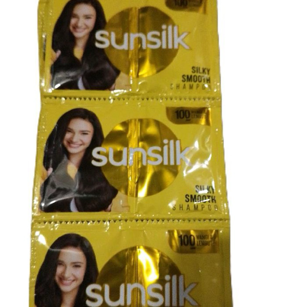 shampo sunsilk kuning - shampo sachet rencengan sunsilk kuning silk smooth