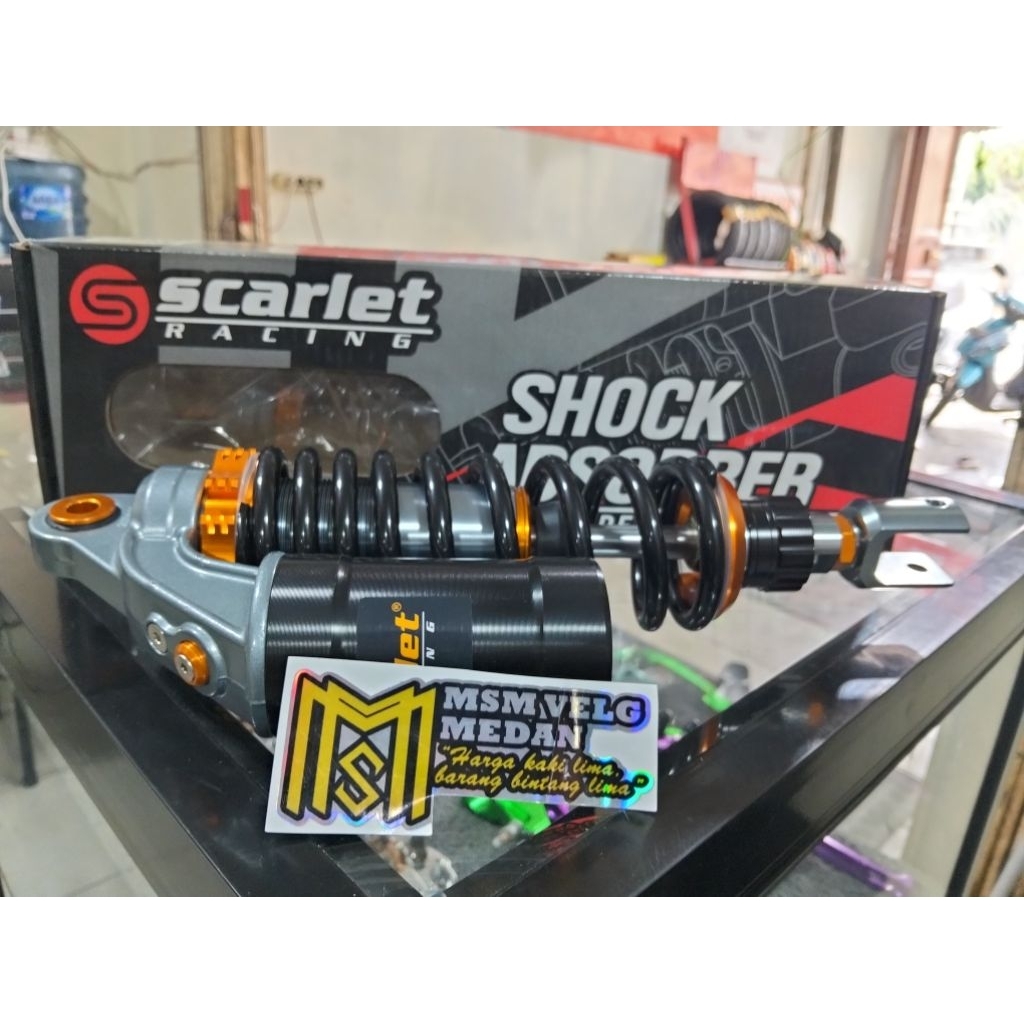 Shock Belakang Tabung Scarlet 305mm Mio, Mio Sporty Shockbreaker