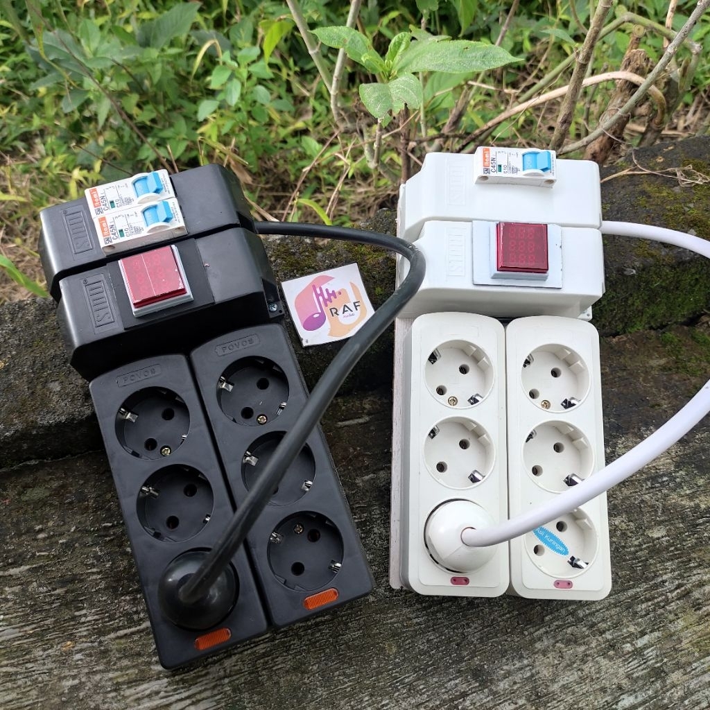 Stop Kontak Panel Listrik 1 Phase + V A Hz meter Digital