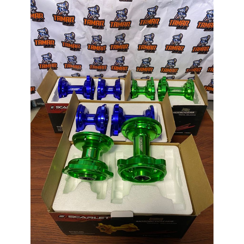 Tromol Scarlet CNC KLX Warna Biru dan Hijau Trombol Offroad KLX / D-Tracker 150 Series