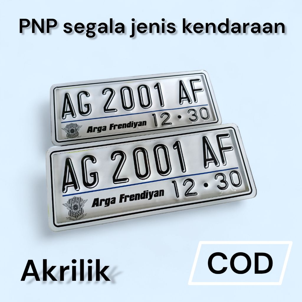 Plat Putih Akrilik