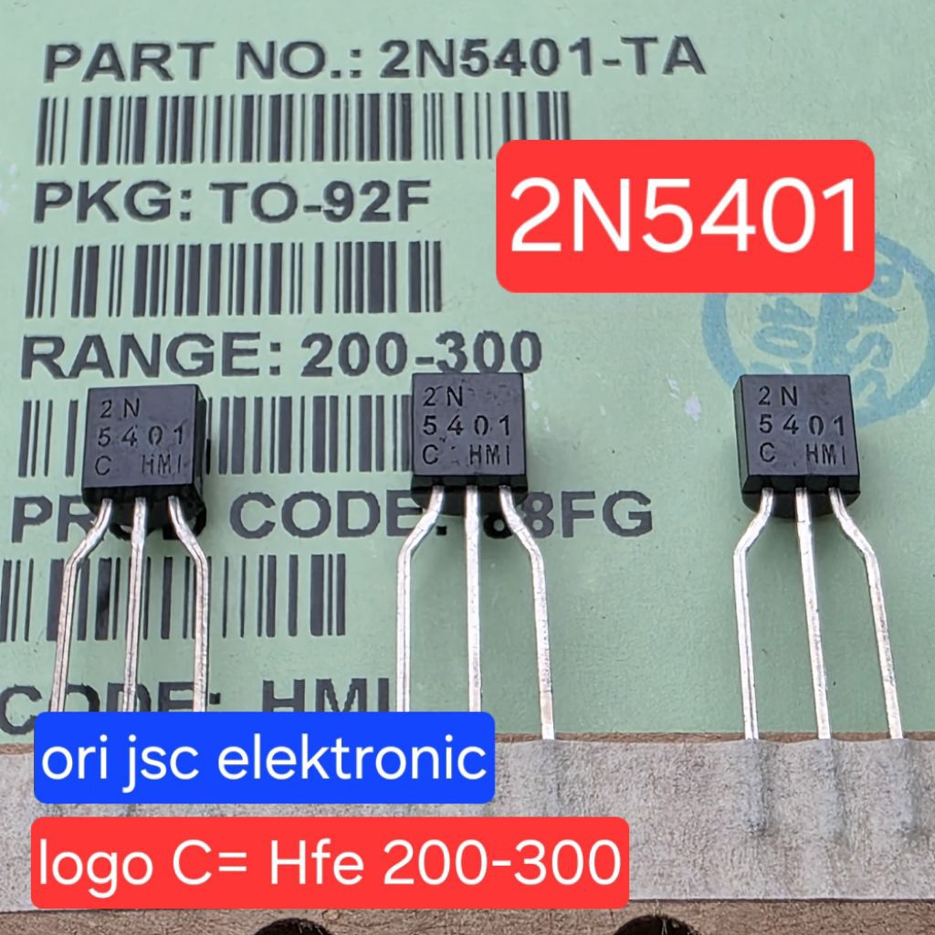 Transistor 2N5401 / 2n5551 JSCJ 10pcs non heatsink