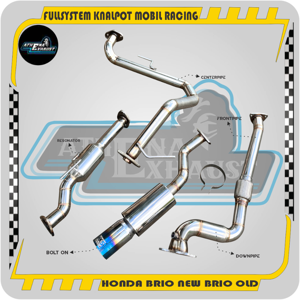 FULLSYSTEM KNALPOT MOBIL RACING HONDA BRIO NEW BRIO OLD