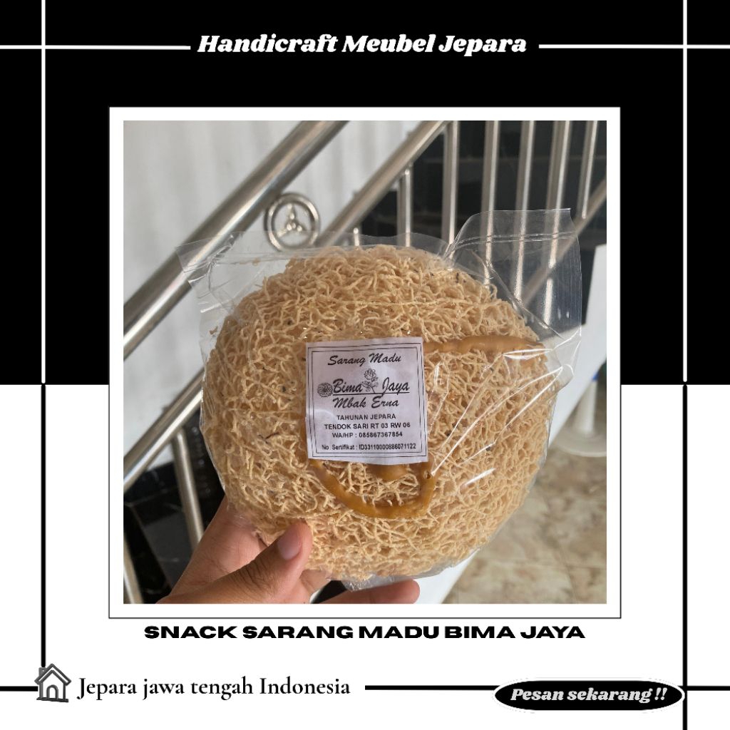 Snack sarang madu,carang madu, model lembaran | OLEH OLEH KHAS JEPARA