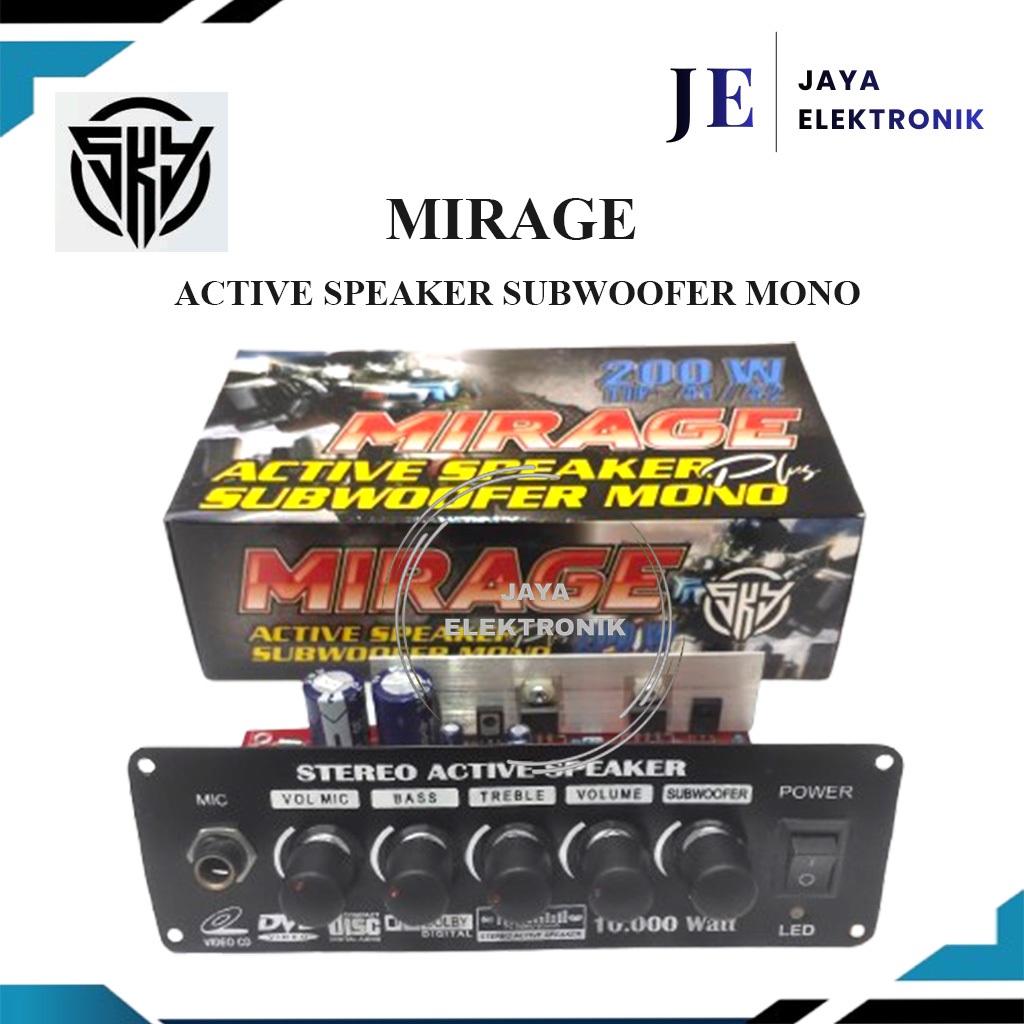Kit Active Speaker Subwoofer Mono 200 Watt MIRAGE SKY Kit aktif Speaker Sub Mono