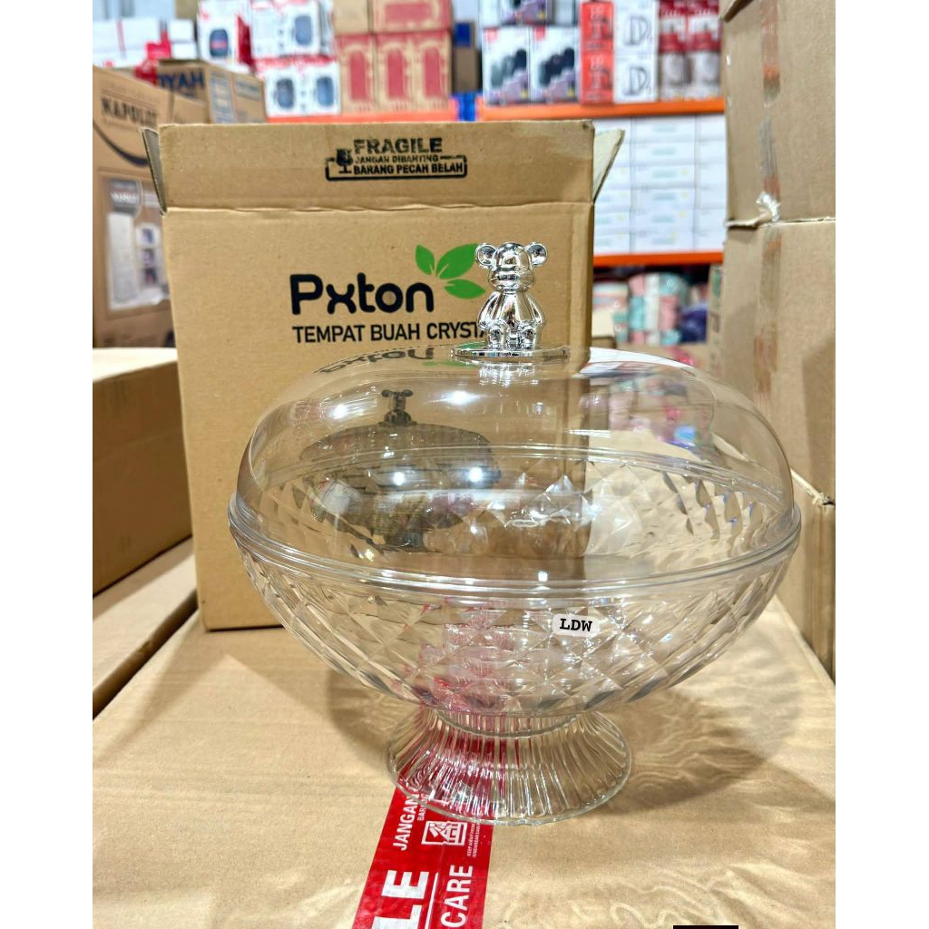 PXTON - Keranjang Buah Aesthetic / Tudung Saji Crystal / Tudung Saji / Piring Buah Aesthetic