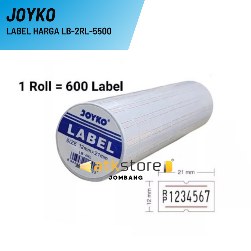 (PACK) Joyko Label Harga LB-2RL-5500 1 Line / Price Label / Label Harga Joyko LB-2RL