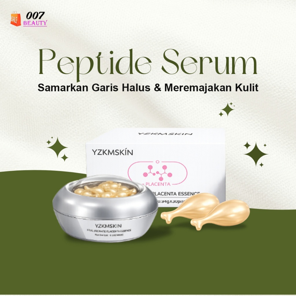 YZKMSKIN Tender Skin Cream Wajah Glowing Mencerahkan - Brightening Placenta Essence - isi 30 Kapsul 