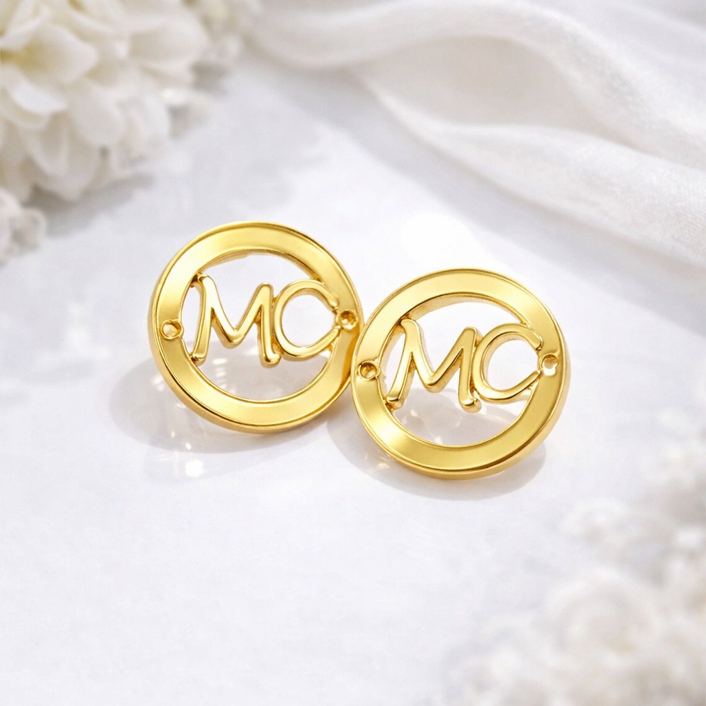 Label Akrilik Bulat Logo Inisial Cutting Costume Nama Untuk Brand Hijab dan Gamis