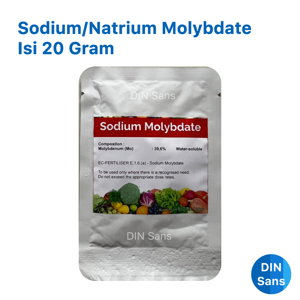 Sodium Molybdate / Natrium Molybdate Pupuk Mikro Hidroponik Isi 20 Gram