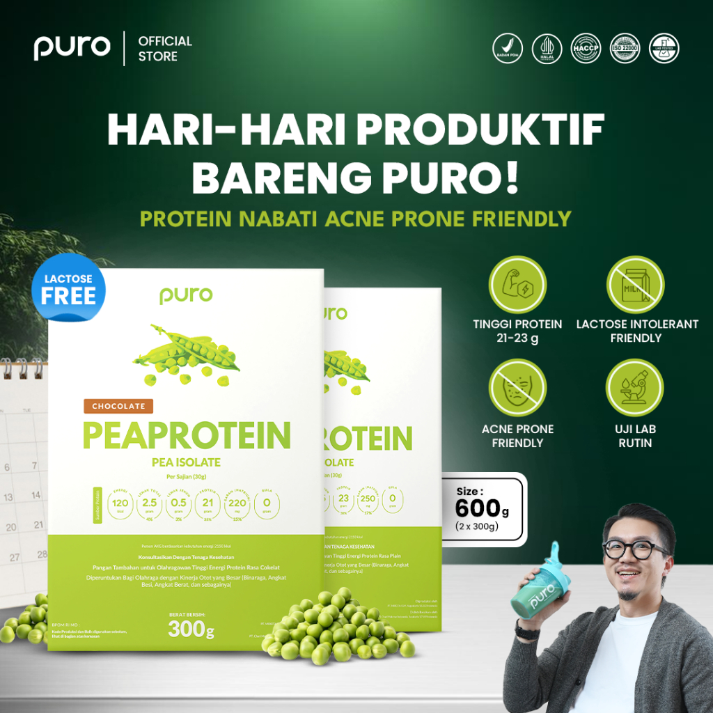 PURO VEGA-PRO Pea Protein Isolate 600gr