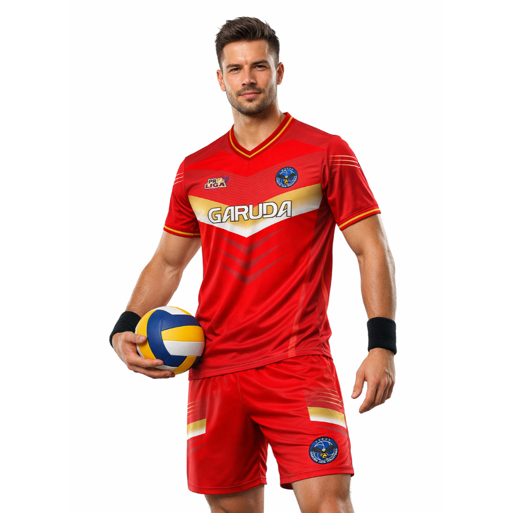 Setelan Baju Celana Voli Jakarta Garuda Jaya Proliga Men 2026