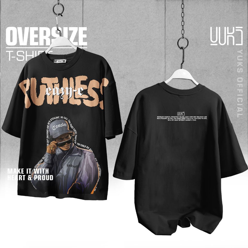 EAZY E KAOS OVERSIZE YUKS PRIA WANITA COTTON COMBED 24S TEBAL TSHIRT BIG SIZE BAJU DISTRO ORIGINAL O