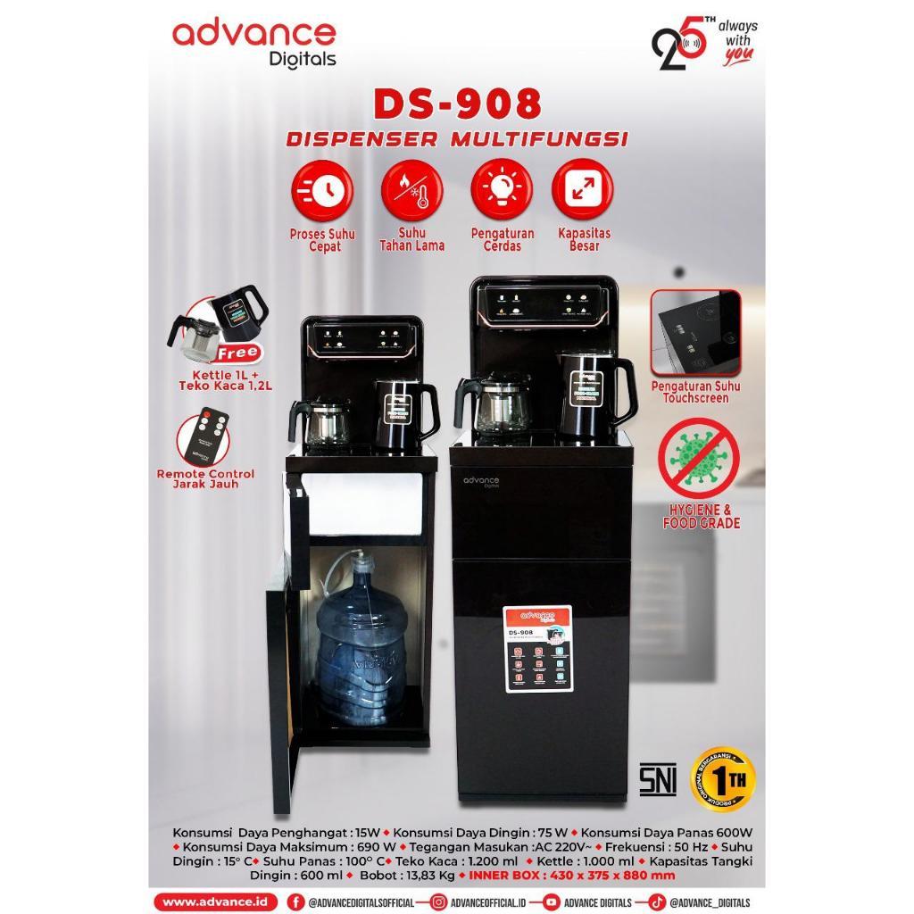 DISPENSER GALON ATAS ADVANCE DS-208 / WATER DISPENSER 3 FUNGSI+ RAK SERBAGUNA