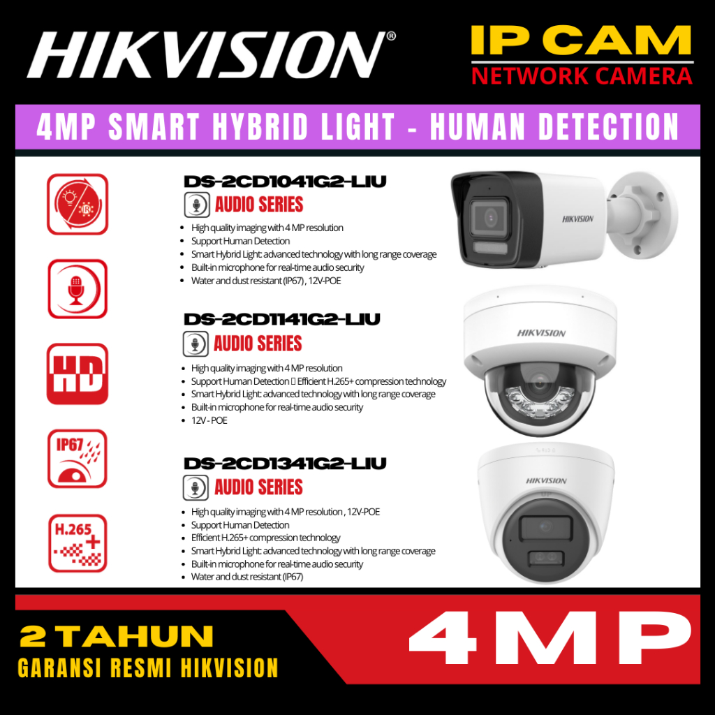 hikvision ip camera 4mp audio poe ds-2cd1041g2-liu ds-2cd1341g2-liu ds-2cd1141g2-liu ip cam kamera c