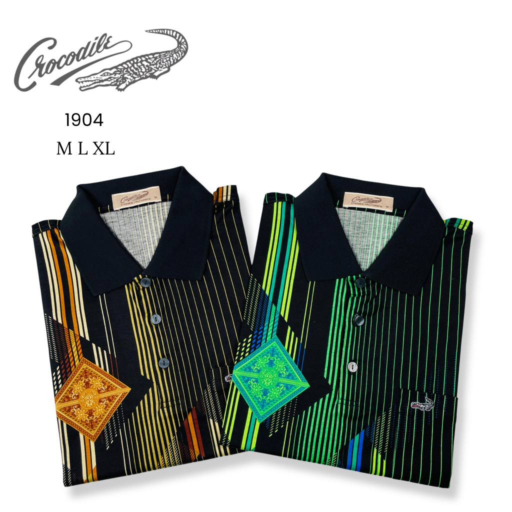 CROCODILE Kaos Polo Pendek Stretch Platinum Original Pria 1904