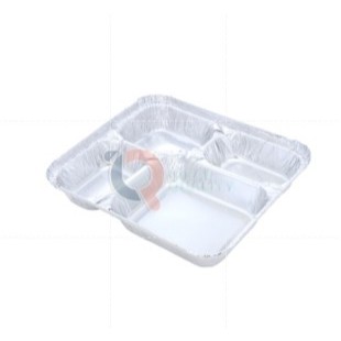 1 DUS (500 PCS) Aluminium Tray BX-2194 Sekat 4 Wadah Loyang Foil Tray