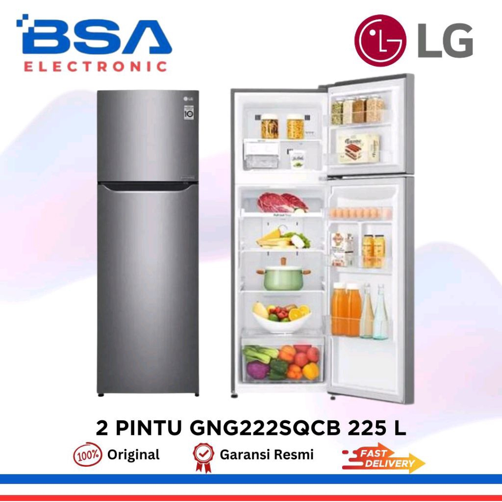 LG GN-G222SQCB Kulkas 2 PINTU INVERTER