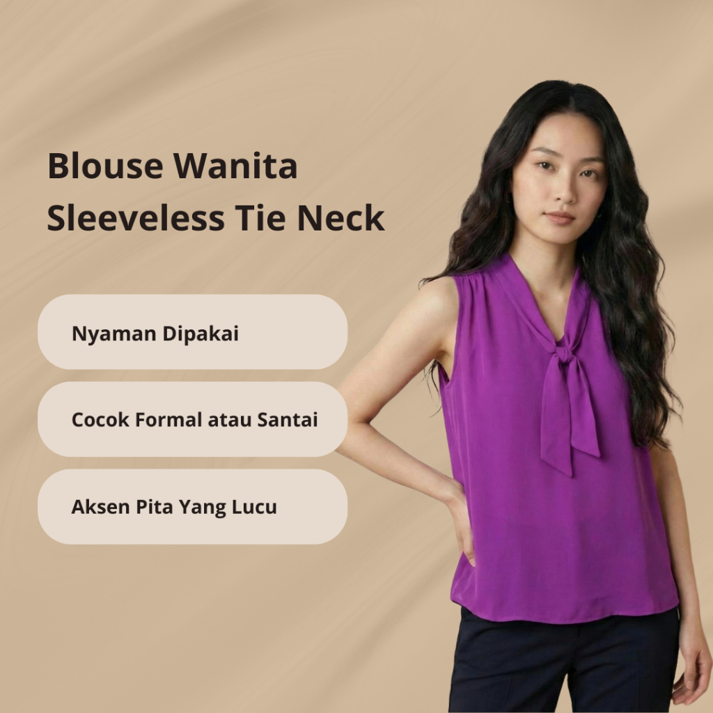 Blouse Wanita Polos Ungu Purple Original Premium Pakaian Branded Sisa Ekspor