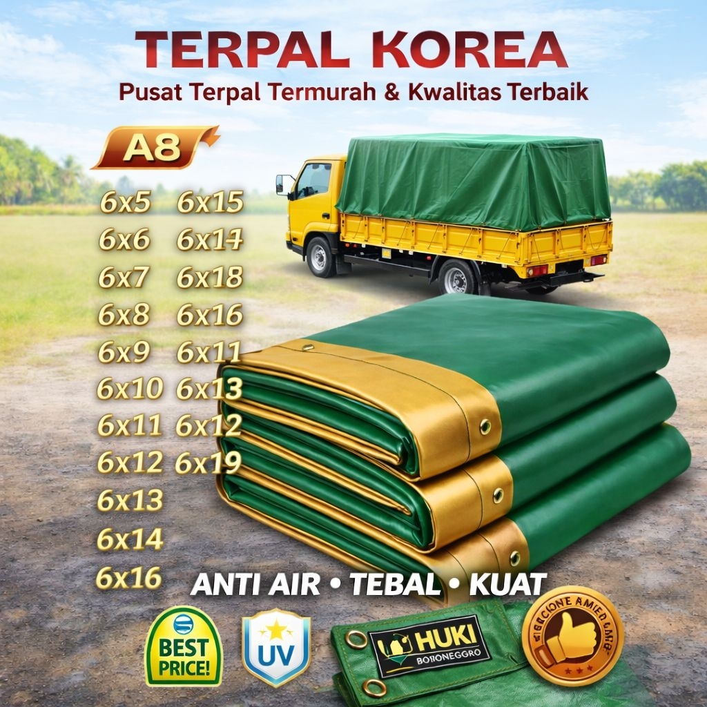 Terpal plastik A8 terpal tenda terpal truk terpal lembaran Terpal waterproof 6x5 6x7 6x8 6x9 6x10 6x