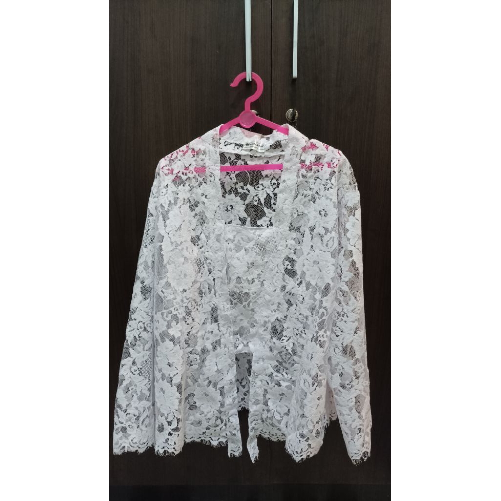 Preloved Kebaya Bali Okane XXL jumbo putih (new belum pernah dipakai)