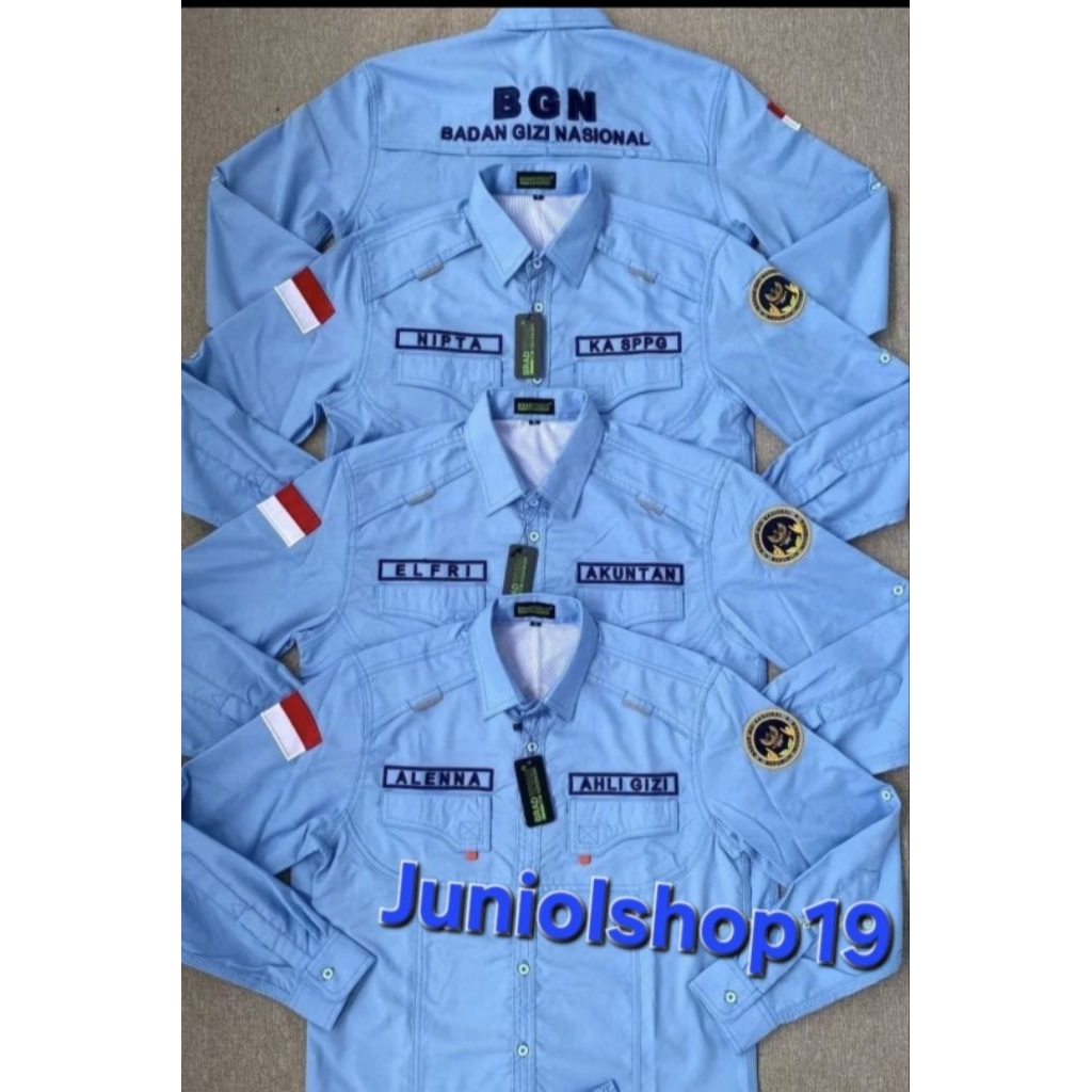 SERAGAM PDL TACTICAL BGN /KEMEJA TACTICAL BGN FULL BORDIR TIMBUL 3D PREMIUM/KEMEJA BGN FULL TIMBUL/K
