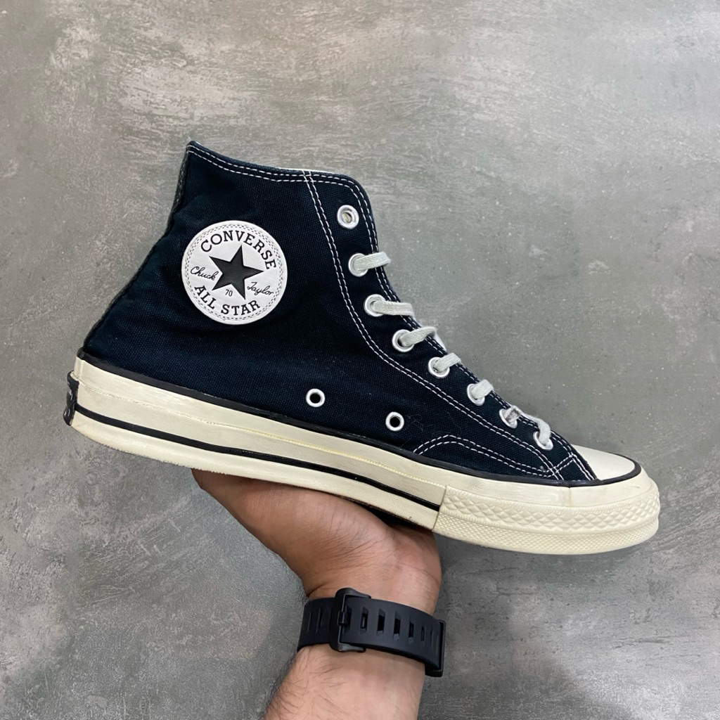 [Size 43] Converse Chuck Taylor All Star 70S High Black White 2019 (162050C) Second Original Kondisi