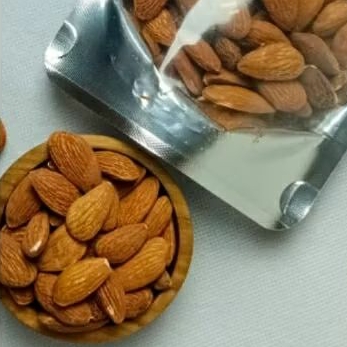 Kacang Almond  kulit Panggang susu 30gr | Almond Roasted Gurih Fresh | Snack Sehat Diet