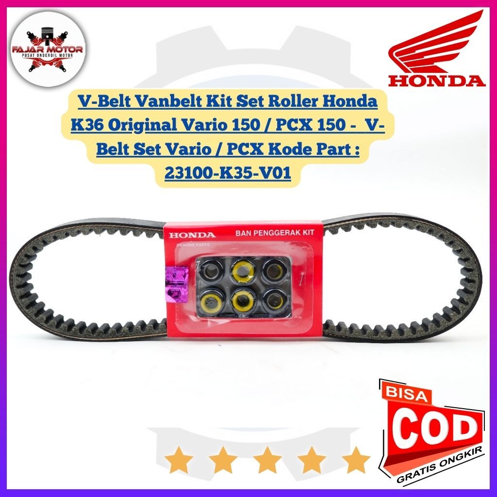 V-Belt Vanbelt Kit Set Roller Honda K35 Original Vario 150 / PCX 150 -  V-Belt Set Vario / PCX