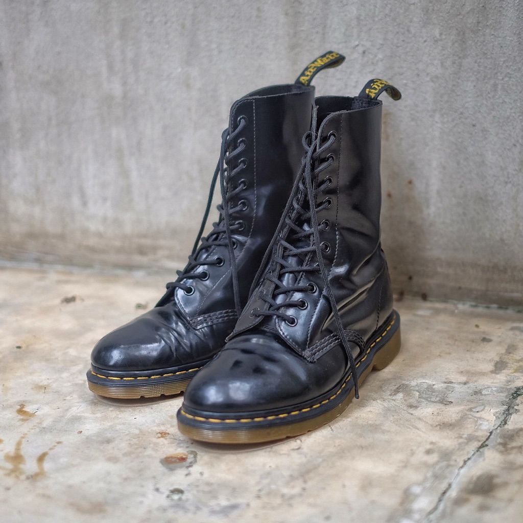 Original Dr martens 1490 (10 eye) black smooth
