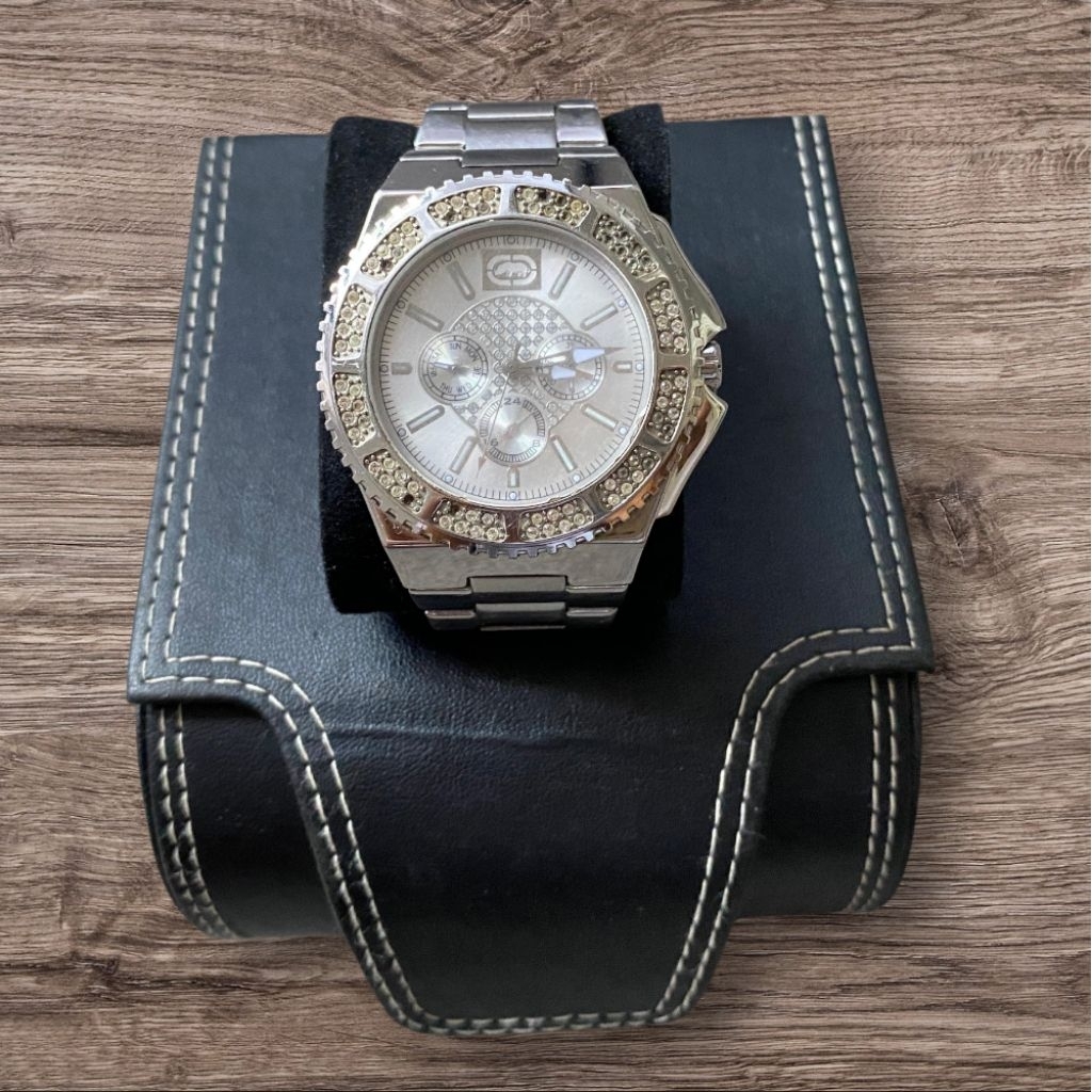 JAM TANGAN MARC ECKO HIPHOP RAPPER LUQURY DIAMOND UNLTD BRAND ORIGINAL E16593G1