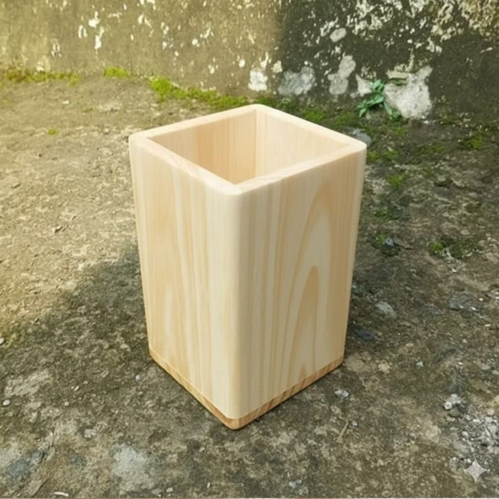 Kotak Pensil Kayu / Tempat Sutil Kayu / Tempat Pensil / Kotak Serbaguna