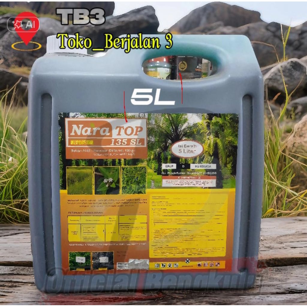 Herbisida Kontak NARATOP 135 SL 5L Pengendali Gulma Cepat