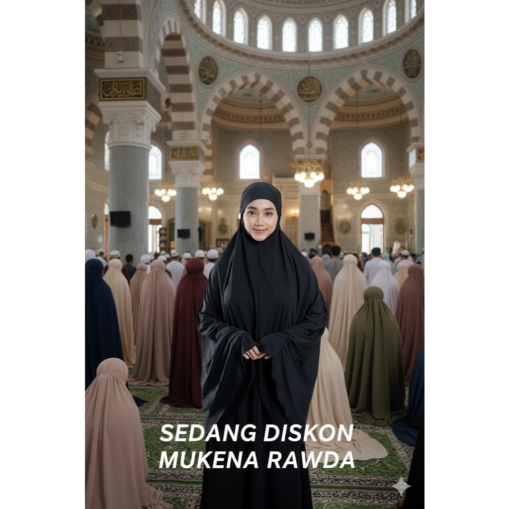 Mukena rawda tunica grade A Paket Umroh Shafa Marwah Gamis Syar'i Muslimah