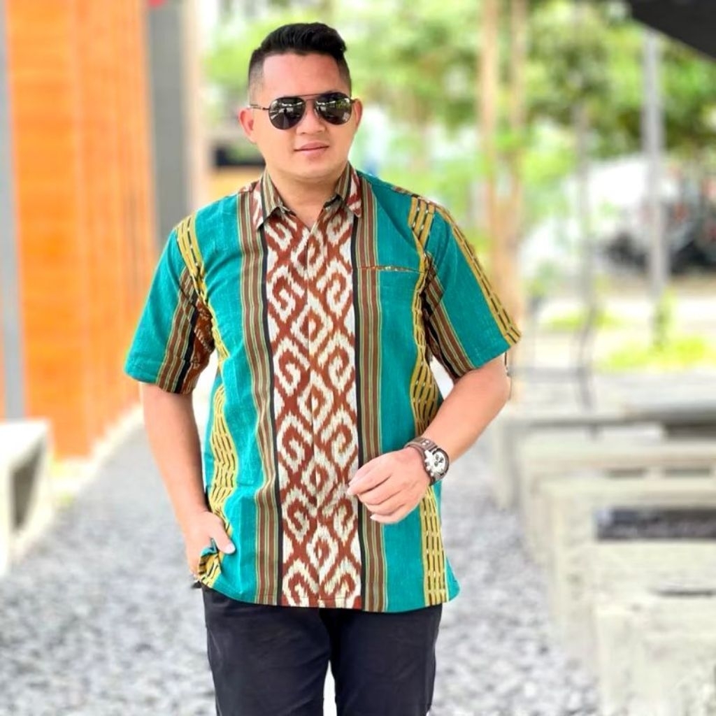 Kemeja Tenun Pria - Kemeja Kantor - Kemeja Kondangan - Baju Tenun Pria