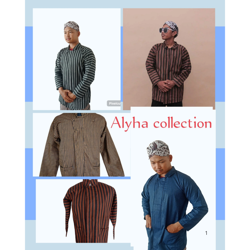 Baju Lurik Asli Solo Jogja Dewasa Premium Halus Dan Lembut / Baju Lurik Pria
