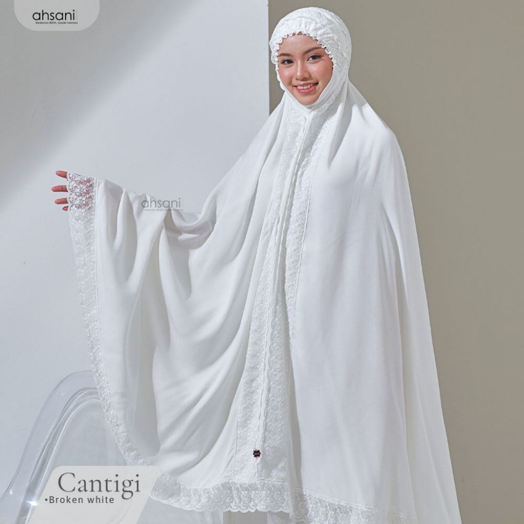 Mukena Cantigi / Mukena Ahsani / Mukena Lebaran / Mukena Renda Mewah / Mukena Premium / Mukena Rayon