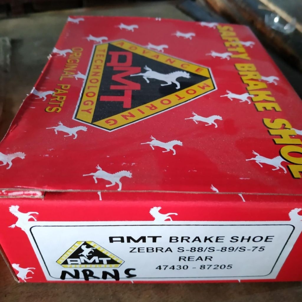 Brake Shoe Kampas Sepatu Rem Belakang Espass Zebra S88 S89 S75 Merk AMT (Harga Per 1Set)
