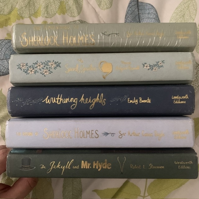 Wordsworth Classic collection Sherlock Holmes, Wuthering Heights (sold out), Secret Garden, Dr Jekyl