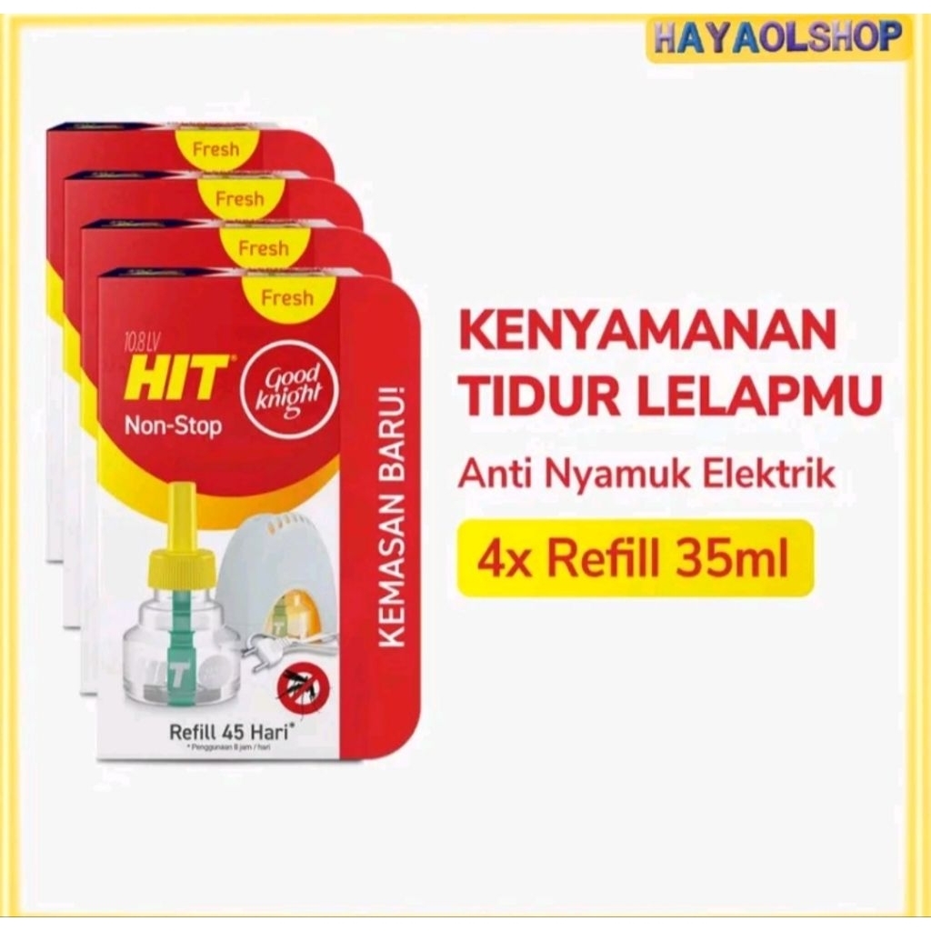 PROMO PAKET 4 PCS refil hit elektrik ANTI NYAMUK cair- isi ulang HIT ELEKTRIK
