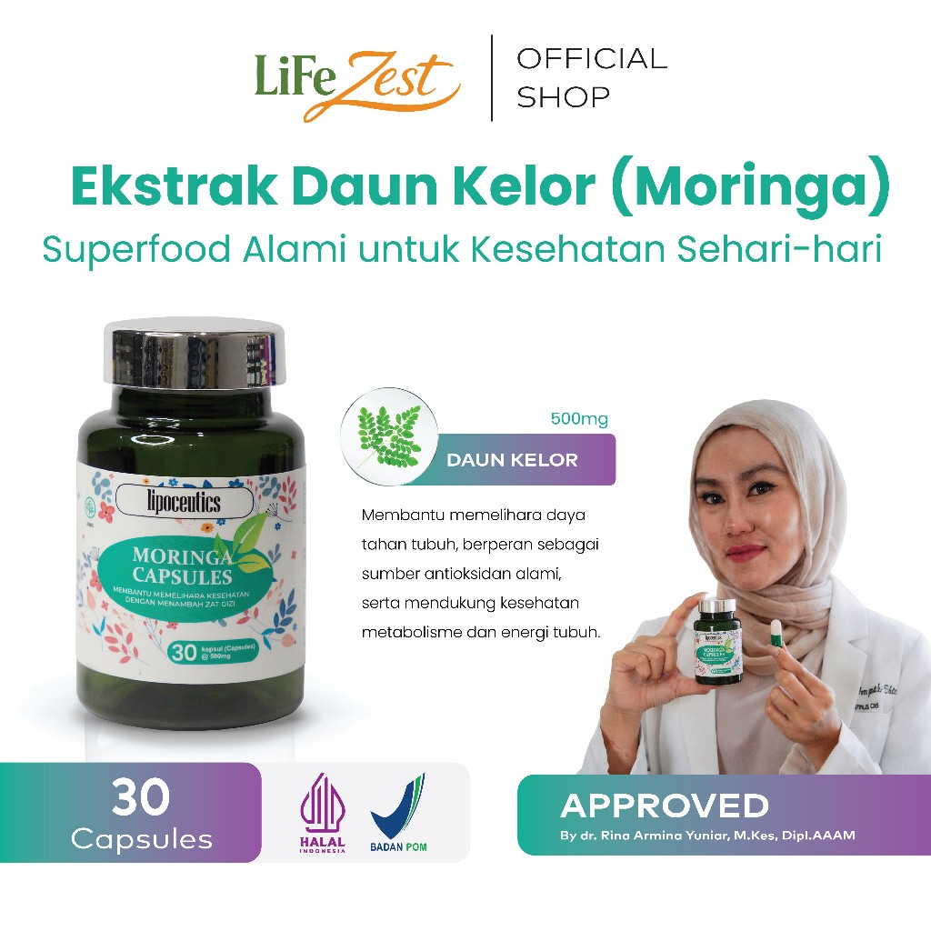 Lipoceutics Moringa Capsules isi 30 kapsul