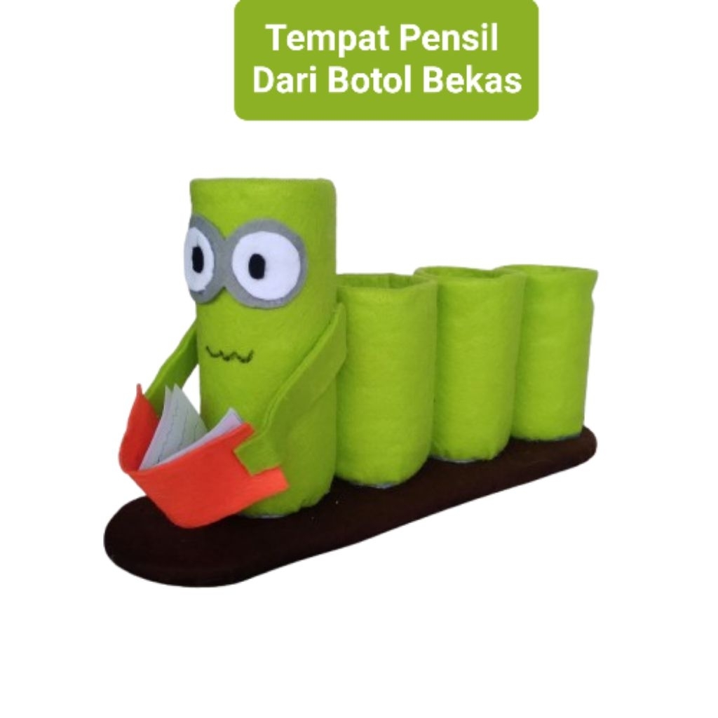 PRAKARYA TEMPAT PENSIL DARI BOTOL BEKAS