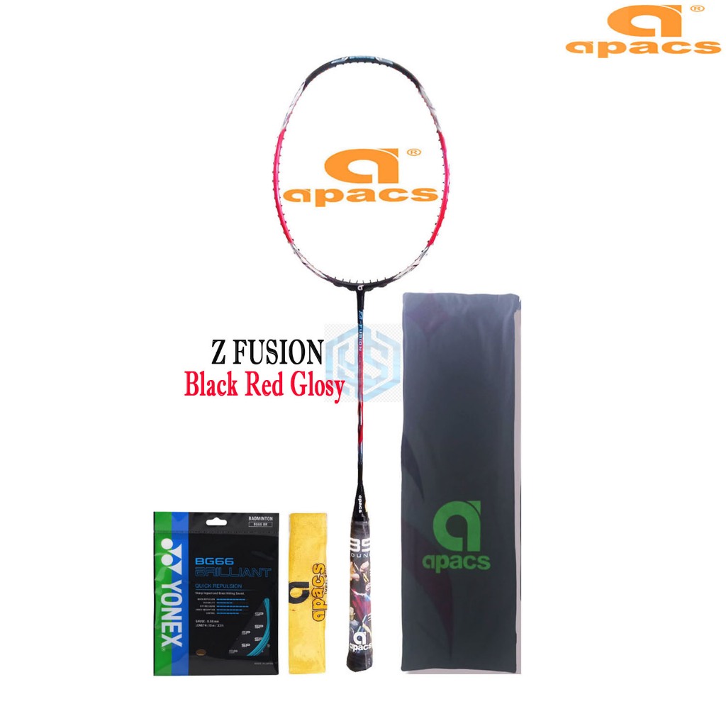 Raket Badminton Apacs Z Fusion Original Bonus Komplit Raket Apacs Z Fusion