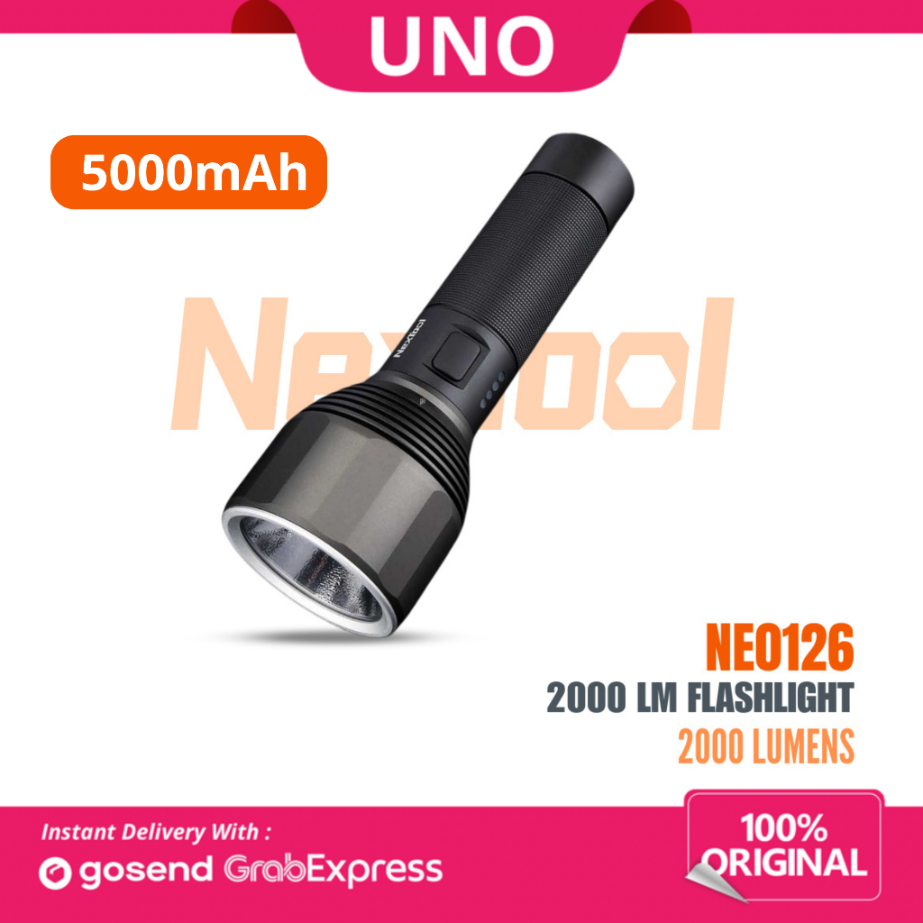 Senter Flashlight Nextool 2000 Lumens Tahan Air 5000mAh Super Terang - NE0126