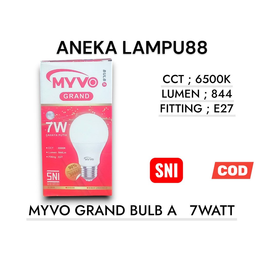 LAMPU LED MYVO GRAND A 7 WATT - BOHLAM LAMPU MYVO GRAND A 7W