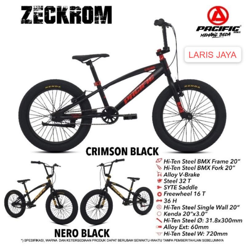 BONUS JALU Sepeda bmx pacific zeckrom 20 inch SEPEDA BMX 20 INCH PACIFIC BAN 3.0