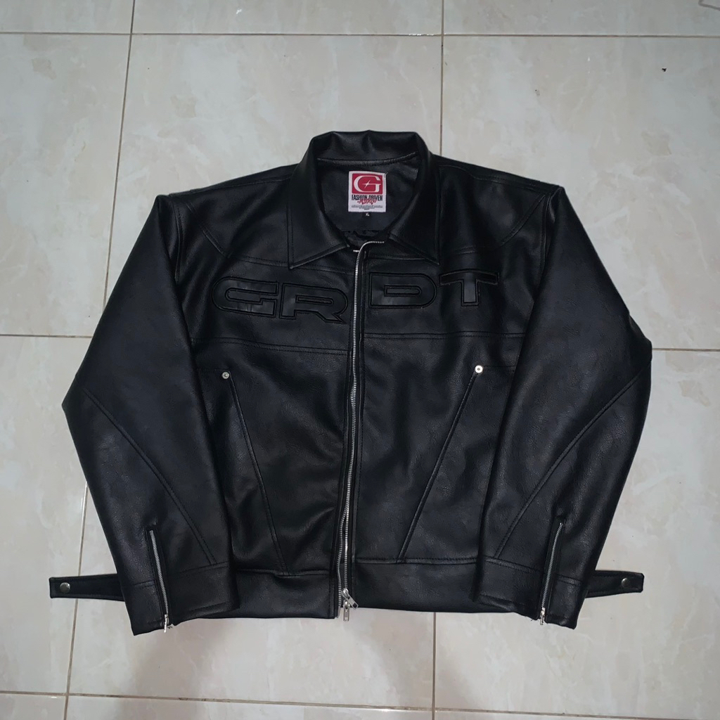 GRDT LEATHER BOXY JACKET