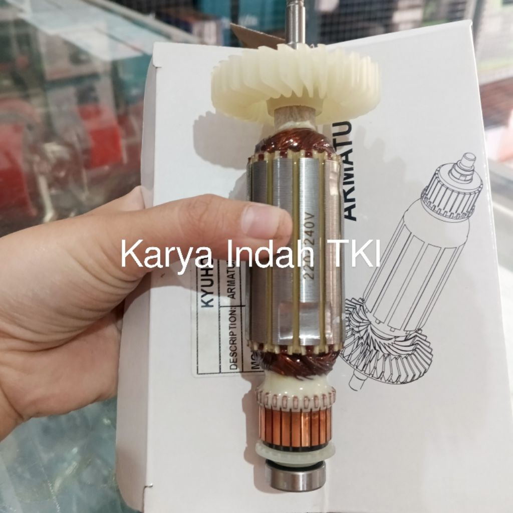 Armature Angle Grinder LG100 Nlg Kyuho LG 100 Angker Mesin Gerinda Hurricane