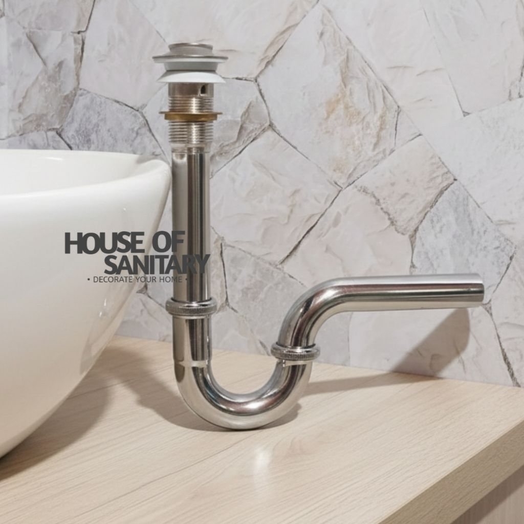 Sifon Angsa / Pembuangan wastafel stainless leher angsa model toto